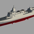 Chinese Navy Type 055 missile destroyer 3d model