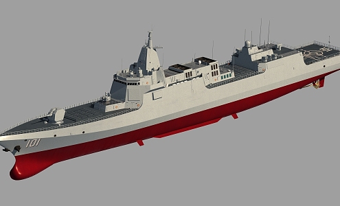 Chinese Navy Type 055 missile destroyer 3d model