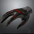 Gray And White Sports Gloves With Red Accents And Knit Wrist Design For Outdoor Use