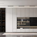 Modern TV Wall Unit Interior Design With Flat screen TV Storage Shelves And Fireplace