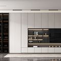 Modern TV Background Cabinet Wine Cabinet TV Cabinet 3d model