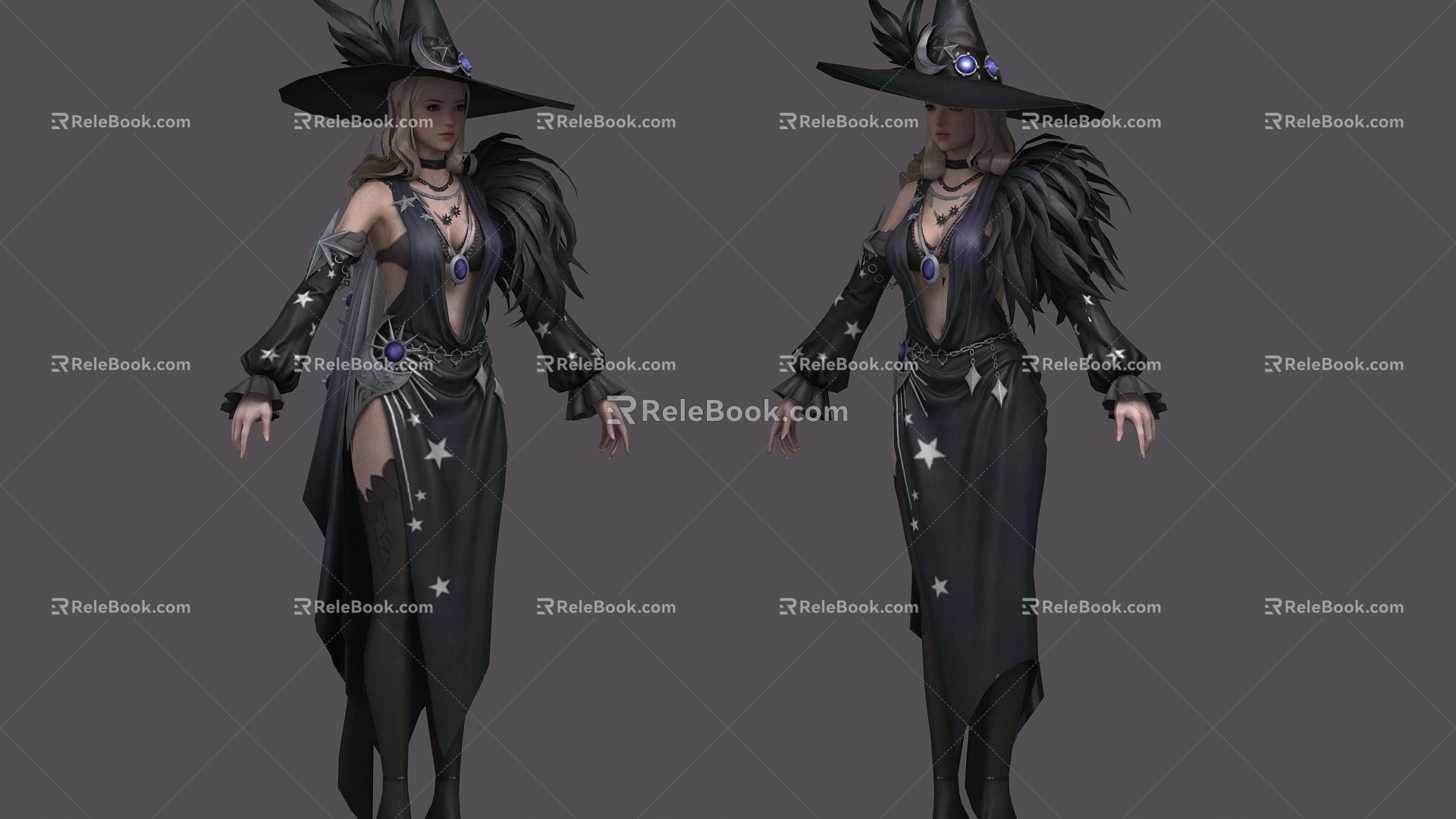 The next generation witch realistic witch beauty mage magician 3d model