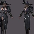 The next generation witch realistic witch beauty mage magician 3d model