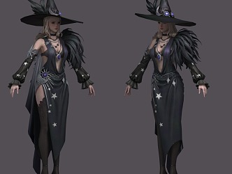 The next generation witch realistic witch beauty mage magician 3d model