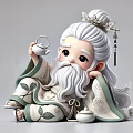 Land Gods Old Immortals Mythical Characters Tea Gods Tea Game Characters Anime Characters Chinese Style 3d model