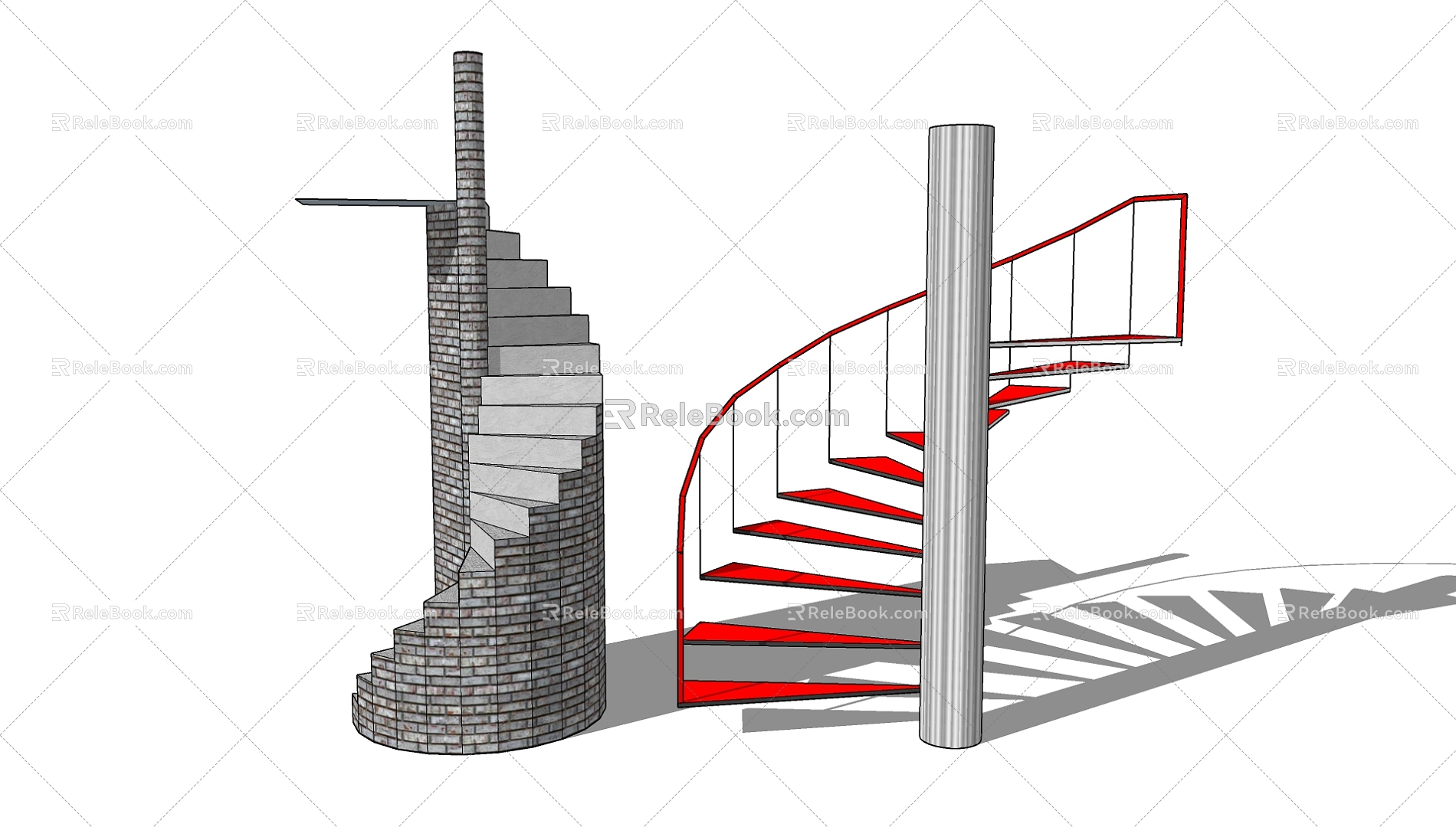 revolving staircase 3d model