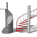 revolving staircase 3d model