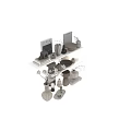 Modern Minimalist Decorative Ornament Set with Vases Sculptures Books and Potted Plants on Shelves