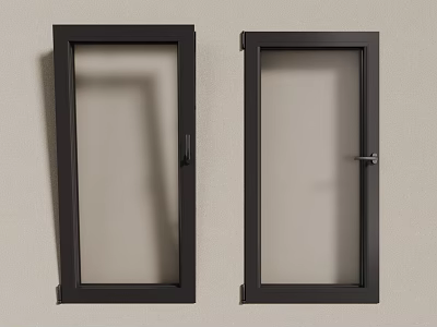 modern windows aluminum alloy windows casement windows floor-to-ceiling windows 3d model