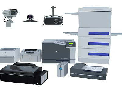 Modern Printer Office Supplies 3d model