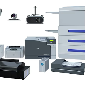 Modern Printer Office Supplies 3d model