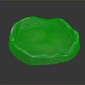 Rustic Stone Basin With Green Water For Home Decor And Daily Use