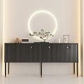 Modern new Chinese style end view cabinet 3d model