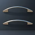Hardware Tools Modern Silver Curved Metal Handles for Cabinet Drawer Furniture