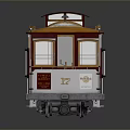 Vintage San Francisco Tram Model With Yellow Red Wooden Structure And Windows