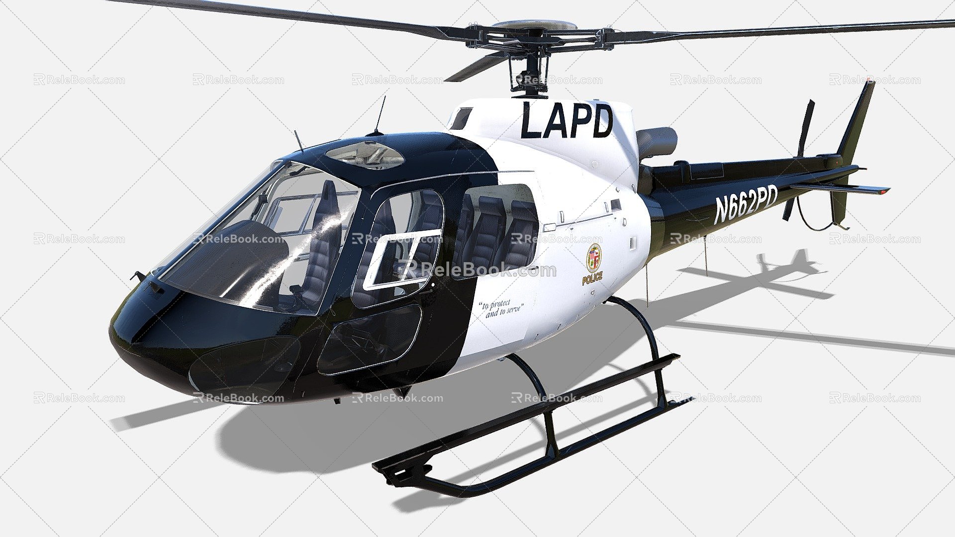 Modern helicopter helicopter transport 3d model