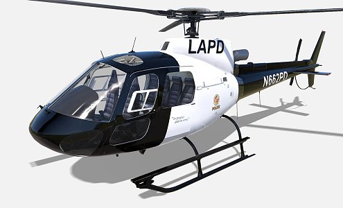 Modern helicopter transport 3d model