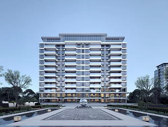 High-rise residential SU model 3d model