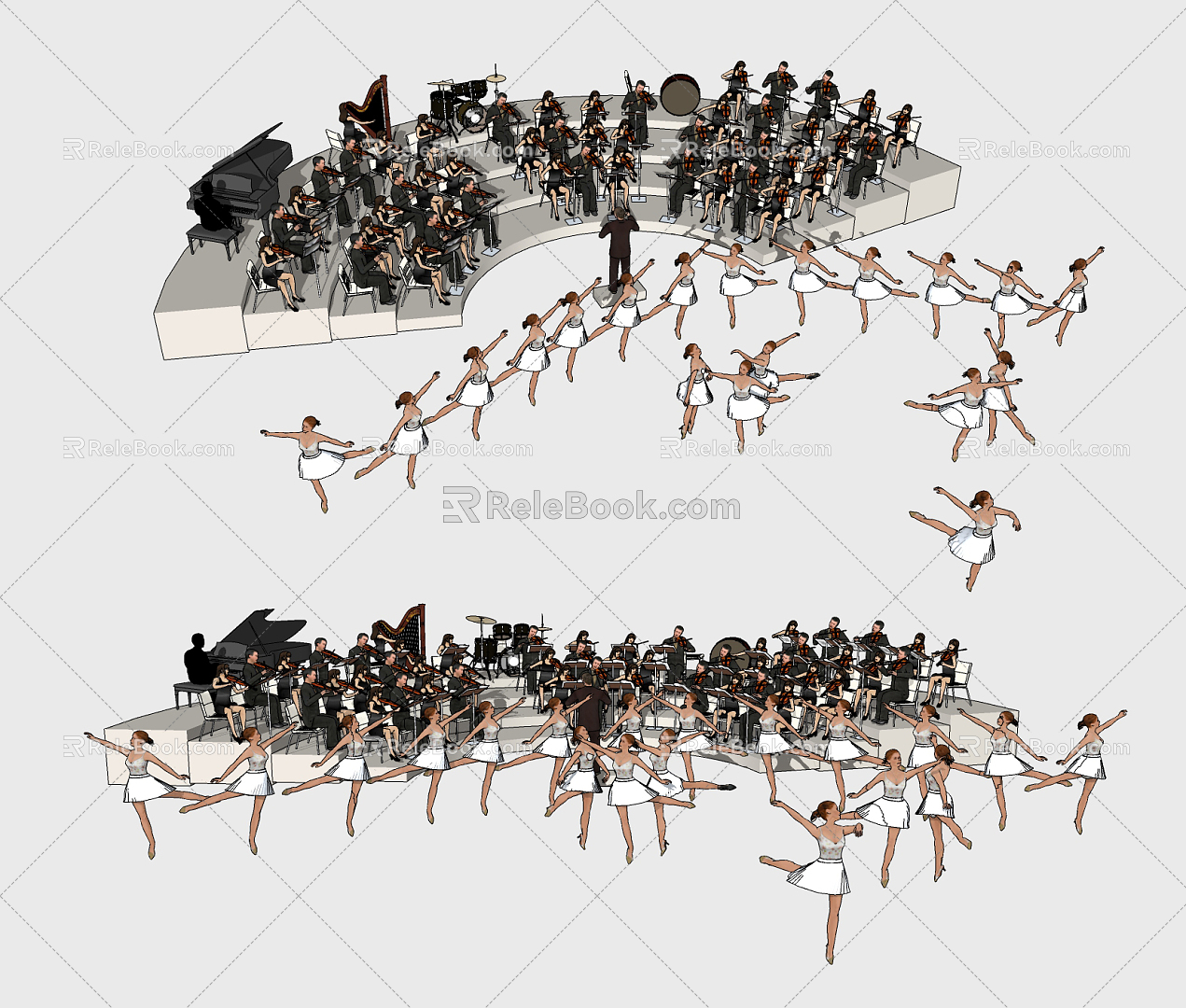 Modern Multiplayer Concert Characters 3d model