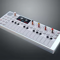 Professional Audio Mixer Console With Multiple Faders Knobs And Display Screen