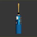 Two Blue Excelgas Weapons Featuring Gold Nozzle And Black Label Design