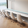 Modern Conference Table Technology Table Chair Future Table Chair Technology Conference Table Technology Desk 3d model