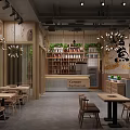 Korean Barbecue Restaurant Modern Exterior With Hanging Green Plants And Wooden Tables