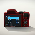 Samsung Red Digital Camera With High Resolution Lens And Compact Design 3d model