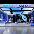 Modern Science and Technology Exhibition Technology Booth 3d model