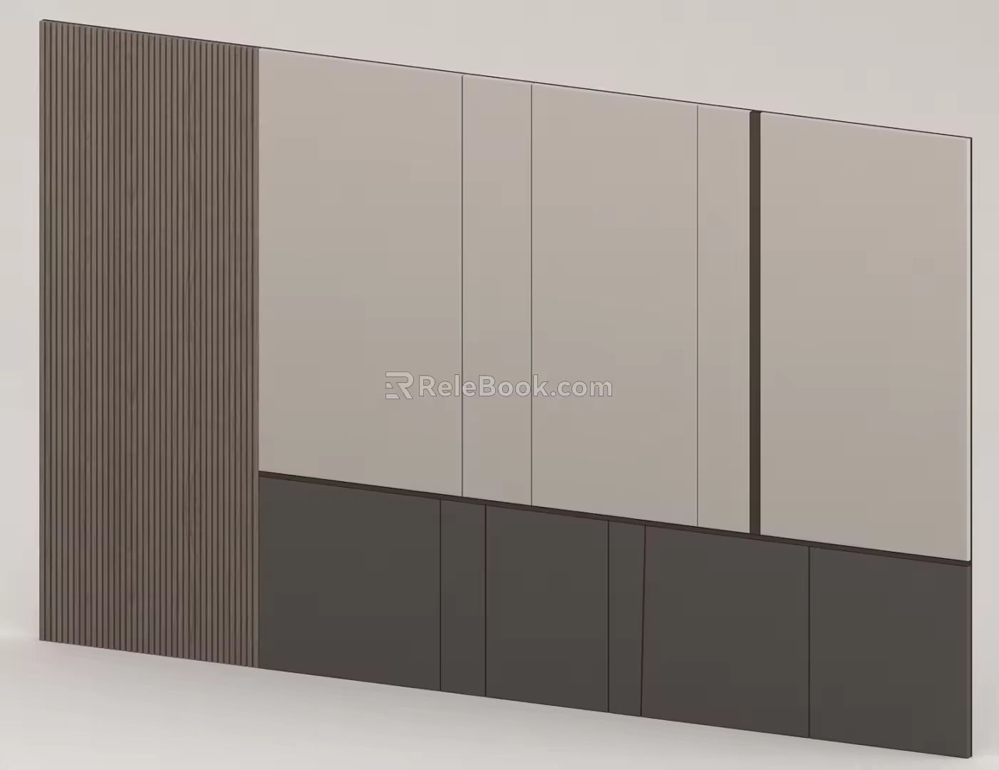 Simple background wall bedroom background wall 3d model