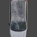 Wreckage of abandoned hatchback 3d model