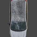 Wreckage of abandoned hatchback 3d model