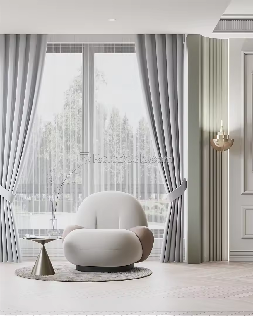 Modern Curtains 3d model