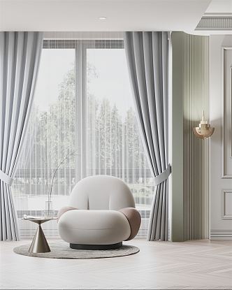 Modern Curtains 3d model