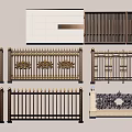 Elegant Metal Fences With Decorative Ornate Patterns And Various Design Styles 3d model