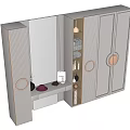 Modern Simple Wardrobe Dressing Table 3d model
