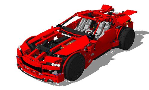 Modern toy car building blocks car 3d model