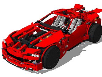 Modern toy car building blocks car 3d model