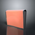 Modern Electronic Device With Orange Screen And Black Frame Design 3d model