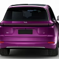 Purple SUV Exterior And High Tech Interior With Digital Screens 3d model