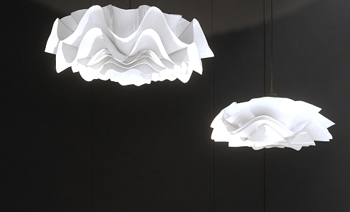 modern chandelier white cloud chandelier 3d model