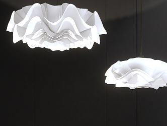 modern chandelier white cloud chandelier 3d model