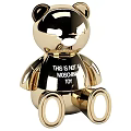 Golden Bear Sculpture With Engraved Text This Is Not A Moschino Toy