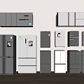 Modern refrigerator 3d model