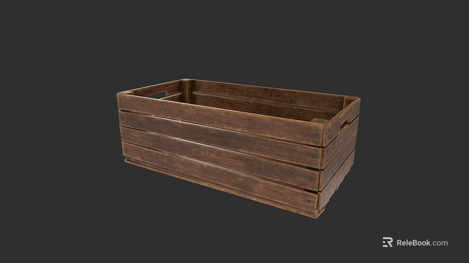 Wooden Storage Box for Electronic Appliances with Handles and Sturdy Structure 3d model 