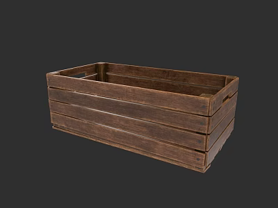 Wooden Storage Box for Electronic Appliances with Handles and Sturdy Structure 3d model