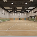 Modern Basketball Hall Primary and Middle School Basketball Hall 3d model