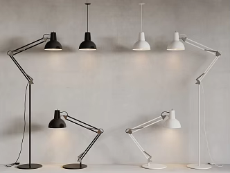 Modern combination lamp chandelier floor lamp table lamp 3d model