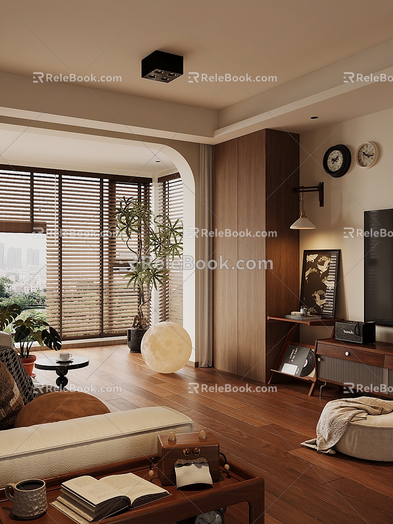 Middle European style living room 3d model