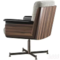 Modern Office Chair with Gray Fabric Cushion Black Leather Armrests and Metal Base